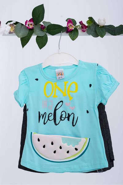 Purely Chic Happy Melon turquoise cotton suit