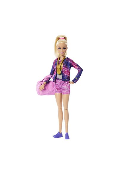 mattel BARBIE PAPUSA BARBIE YOU CAN BE GIMNASTA BLONDA