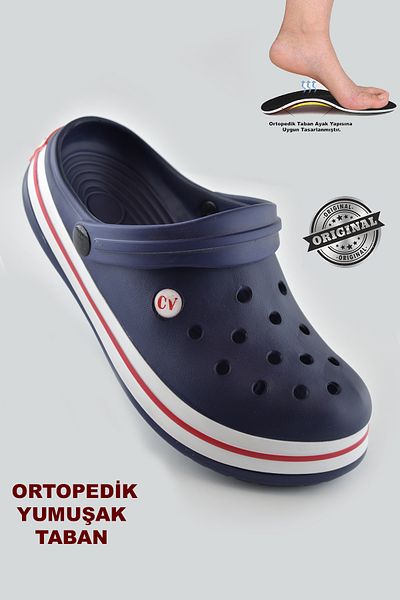 ISPARTALILAR 15090 Cv Crosss Style Unisex Slippers Nurse Doctor Slippers