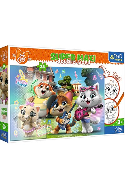Trefl Puzzle Primo 24 Super Maxi 44 Pisici Trupa Pisicilor