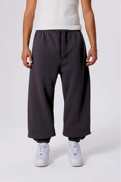 vladivosto Μεγάλο μέγεθος Loose Fit Ψηλόμεσο Unisex Oversize Φούτερ Μαύρο Γκρι Ανθρακί