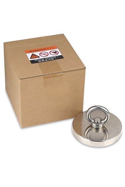 Dünya Magnet Süper Güçlü Halkalı Büyük Neodyum Pot Mıknatıs, 60mm Çap, Dekora...