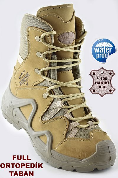 ISPARTALILAR 1490 Orthopedic ΑΔΙΑΒΡΟΧΟ Γνήσιο δέρμα Στρατιωτικά Ανδρικά Σκάφη Παπούτσια