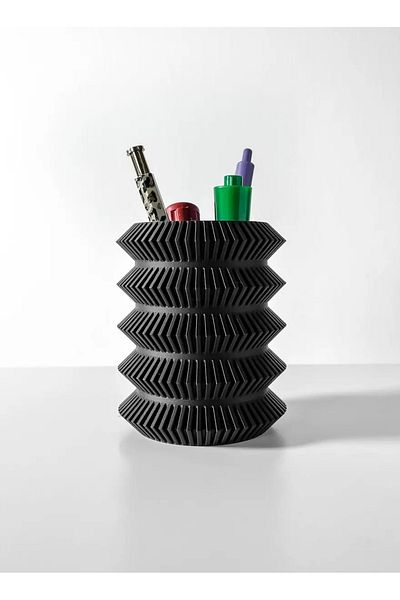 3D Brothers The Kuri Desk and Pencil Cup  Contemporary Decor Piece for Streamlined Desk Organization
