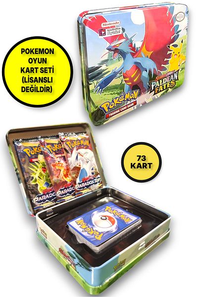 TOYFEST مجموعة بطاقات بوكيمون سكارليت آند فيوليت بالديان فيت تين بوكس ​​TCG معدنية