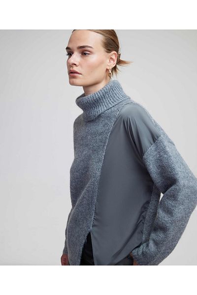 MISS IPEKYOL Melange Gray Women's Knitwear Sweater - Iw 6240050060