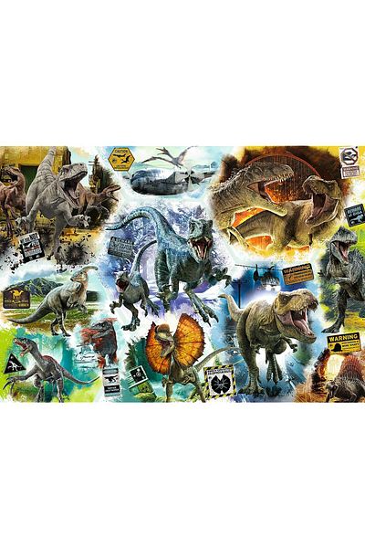 Trefl Puzzle 1000 Jurassic World Pe Urmele Dinozaurilor