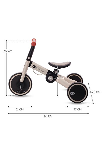 Kinderkraft BICICLETA DE ECHILIBRU / TRICICLETA KINDERKRAFT 4TRIKE, STŘÍBRNO ŠEDÁ