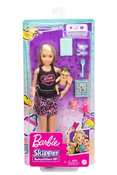 mattel BARBIE PAPUSA SKIPPER FIRST JOBS BABYSITTER PAPUSA BLONDA