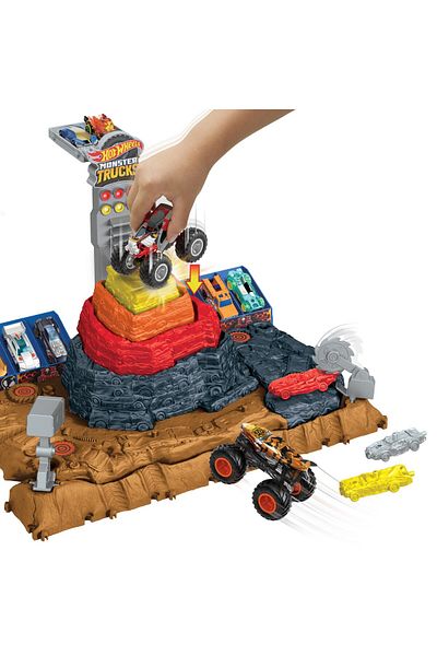 mattel HOT WHEELS MONSTER TRUCKS ARENA SMASHERS BONE SHAKER ARENA ULTIMATE CRUSH