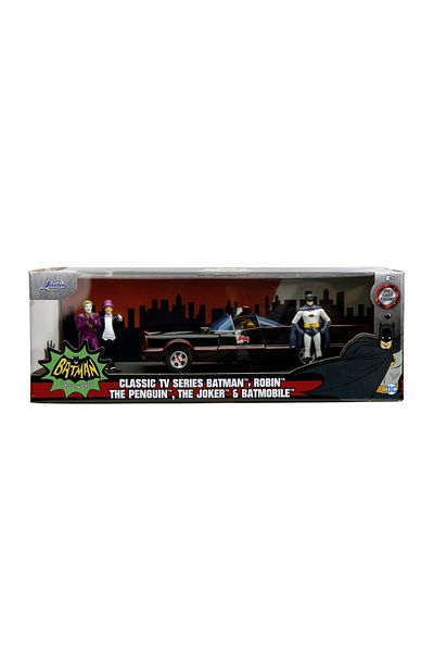 Simba JADA BATMAN SET MASINUTA METALICA BATMOBILE  1:24 SI 4 FIGURINE