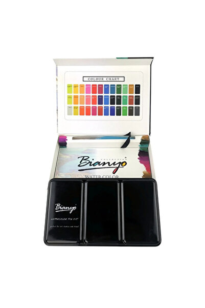 E&D ART Bianyo Aquarelle 36'lı Tablet Taş Sulu Boya Seti - Karton Kutu