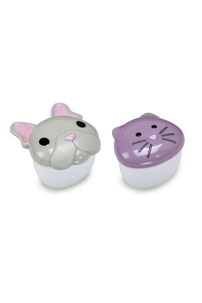 Melii SET OF 2 BABY FOOD CONTAINERS, MELII, BULLDOG&CAT MODEL