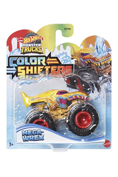 mattel Hot Wheels Monster Truck Mega Wrex Camion cu schimbare de culoare, Sca...