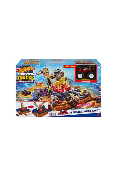 mattel HOT WHEELS MONSTER TRUCKS ARENA SMASHERS BONE SHAKER ARENA ULTIMATE CRUSH