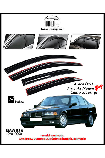 Arabaks Bmw E36 Cam Rüzgarlığı 4’lü Takım (1990-2000, MUGEN TİP, DAYANIKLI MA...