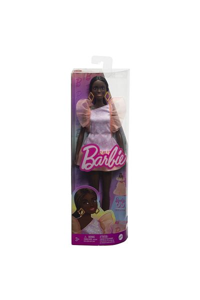 mattel PAPUSA BARBIE FASHIONISTA  AFRO-AMERICANA CU ROCHIE PEACH