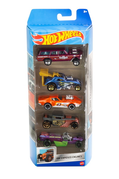 Evelise SET 5 MASINI HOT WHEELS EXPOSED ENGINES