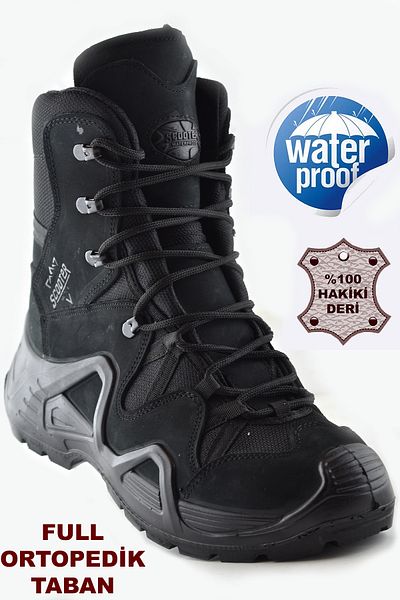 ISPARTALILAR 1490 Orthopedic ΑΔΙΑΒΡΟΧΟ Γνήσιο δέρμα Στρατιωτικά Ανδρικά Σκάφη Παπούτσια