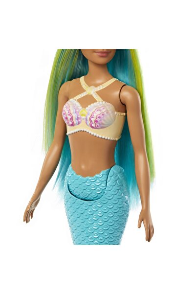 mattel Barbie Dreamtropia Mermaid Doll With Yellow Hair And Blue Tail