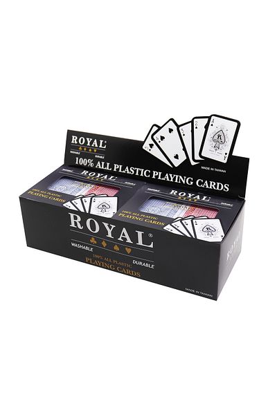 Toys SET OF 2 PACKS OF ROYAL CANASTA POKER PLASTIC CARDS