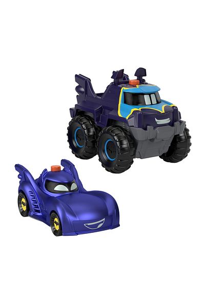mattel FISHER PRICE BATWHEELS SET OF 2 CARS WITH LIGHTS 1:55 SCALE