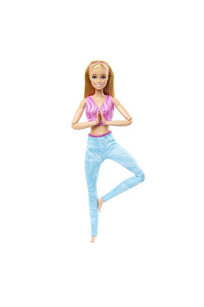 mattel BARBIE DOLL MADE TO MOVE BLONDE WITH PURPLE TOP