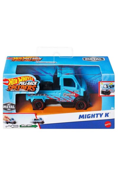 Evelise HOT WHEELS MASINUTA METALICA CU SISTEM PULL BACK MIGHTY K SCARA 1:43