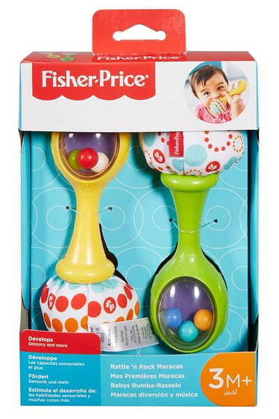 mattel FISHER PRICE SET 2 MARACAS RINGS