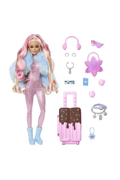 mattel BARBIE EXTRA FLY BLONDE BARBIE DOLL IN THE MOUNTAINS