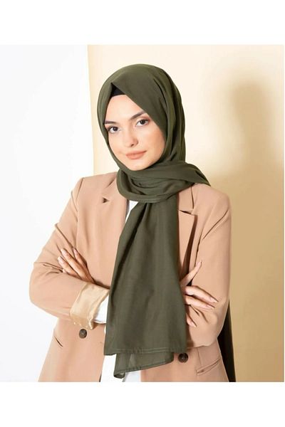 FİVESCARF Γυναικείο Βαμβακερό Σκούρο Χακί Σάλι