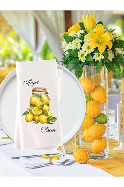 Lion Baskı ve Organizasyon Yaz Konsepti Limonlar Temalı Kişiye Özel Baskılı P...