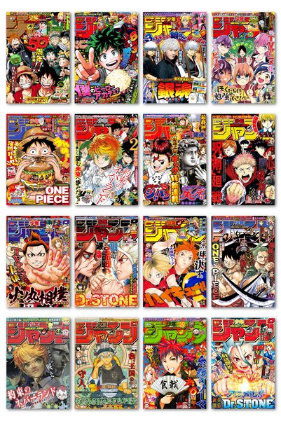NeoPrint Anime Comic Card Poster - 50 Pcs Colorful Japanese Comic Manga Magazine Cover Wall Decor