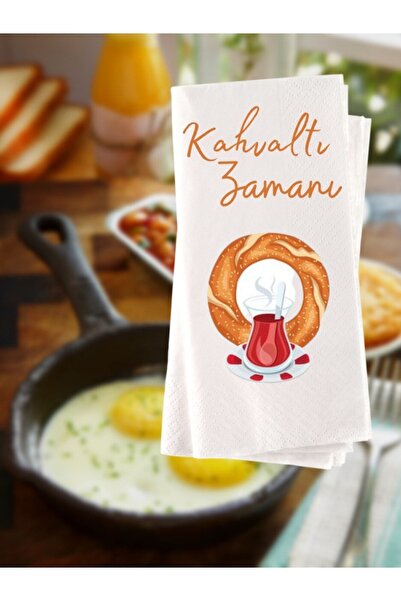 Lion Baskı ve Organizasyon Kahvaltı Temalı Baskılı Konuşan Peçete 20 Adet