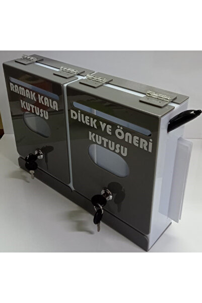 miraj reklam صندوق اقتراح رغبات راماك كالا باللون الرمادي