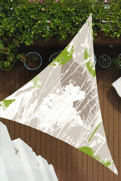 sizenelazım Soluk Eskitme Yaprak Desen Üçgen Oxford Su İtici Kumaş Dekoratif ...