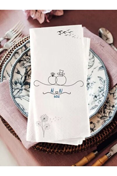 Lion Baskı ve Organizasyon Söz Nişan Kına Düğün Konsept Baskılı Peçete 06