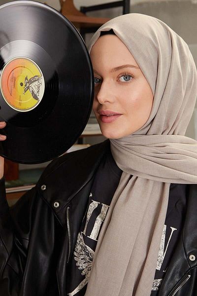 FİVESCARF Γυναικείο Βαμβακερό Σκούρο Βιζόν Σάλι
