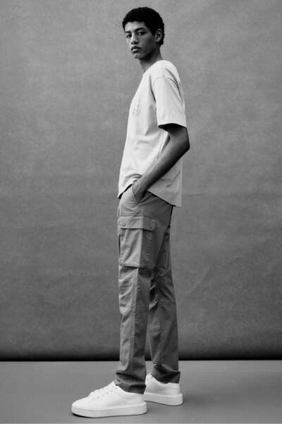 H&M Slim Fit Ripstop cargo trousers