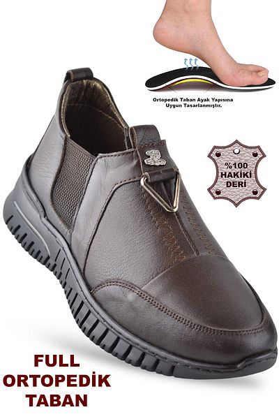 ISPARTALILAR 1933 Full Orthopedic Genuine Leather Women's Winter Shoes Mother Winter Leather Shoes