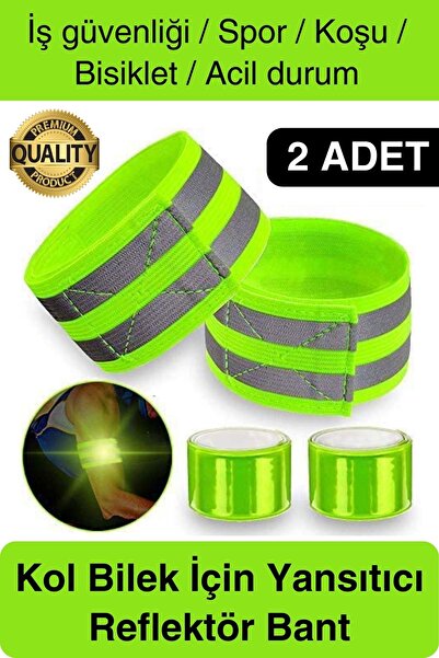 Svein Yeşil Reflektör El Ayak Kol Bant Yansıtıcı Bandı İş Güvenliği Görünürlü...