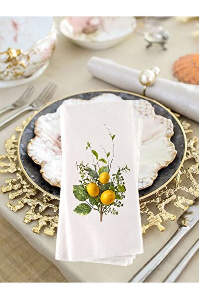 Lion Baskı ve Organizasyon Limon Baskılı Sunum Peçetesi 20li