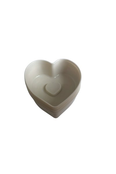 PİNK ROSE Bybirgül White and Red 12-Piece Mini Silicone Heart Set - Muffin and Airfryer Mold