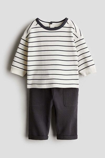 H&M 2-piece Lightweight Sweatshirt Set