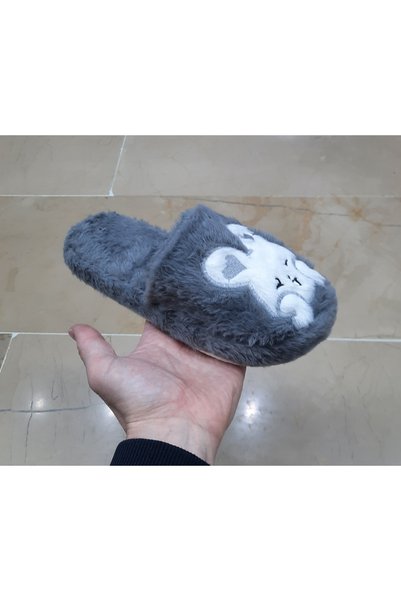 BRGL Women's Ultra Light Soundless Non-Slip Rabbit Figured Plush House Slippers