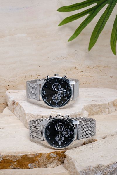STONY Classic Wristwatches with Stylish and Simple Mesh Steel Band for Men and Women