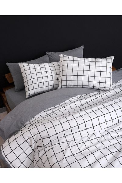 ÇIQRIK HOME Set cuvertură de pilota Ranforce pentru o singură dimensiune cu cearșafuri elastice