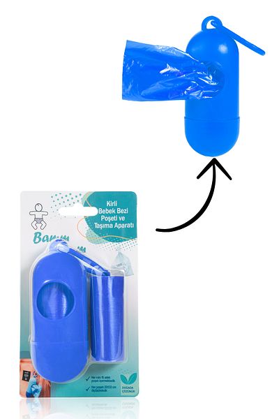 BAMM BAMM Blue Dirty Diaper - Garbage Bag and 2 Rolls (30 Bags) Carry Bag