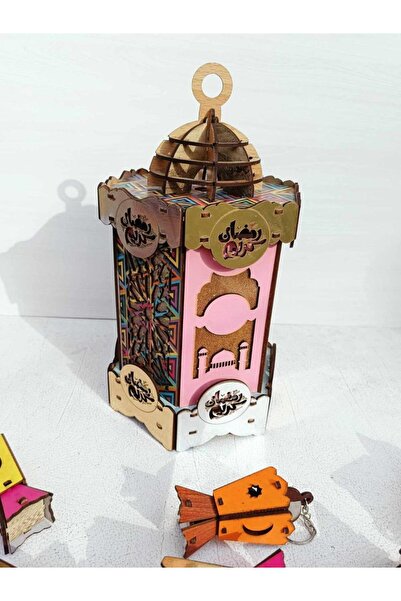 Wavy store فانوس خشبي مزخرف مع الضوء والصوت