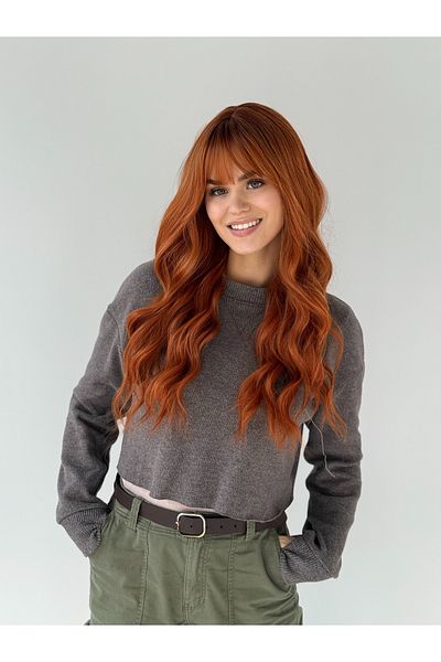 Fenomen Peruk Water Wave Vip Hair Wig with Copper Ombre